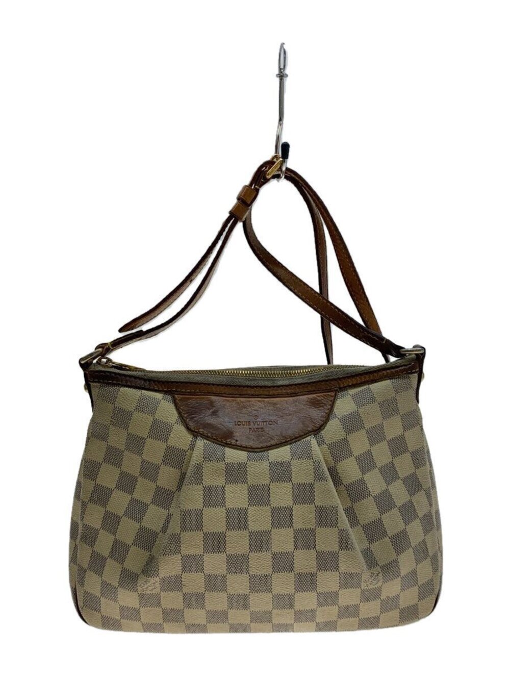 LOUIS VUITTON Siracusa Damier Azur White